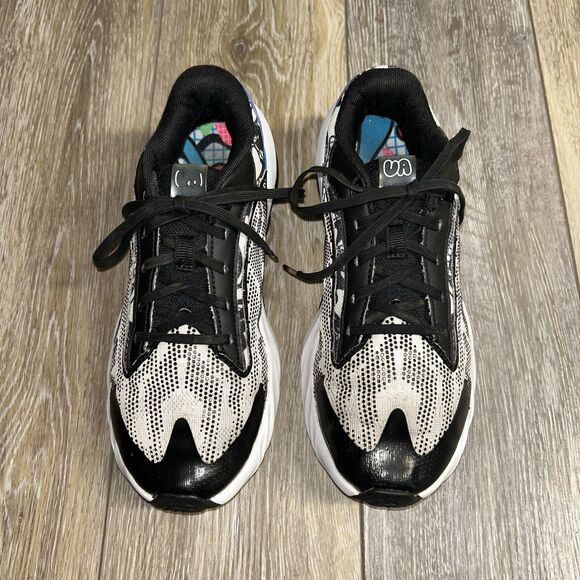 Under Armour Youth US Size 5.5Y Black White Blue Scramjet Shoes 3024744-100 - Picture 4 of 12